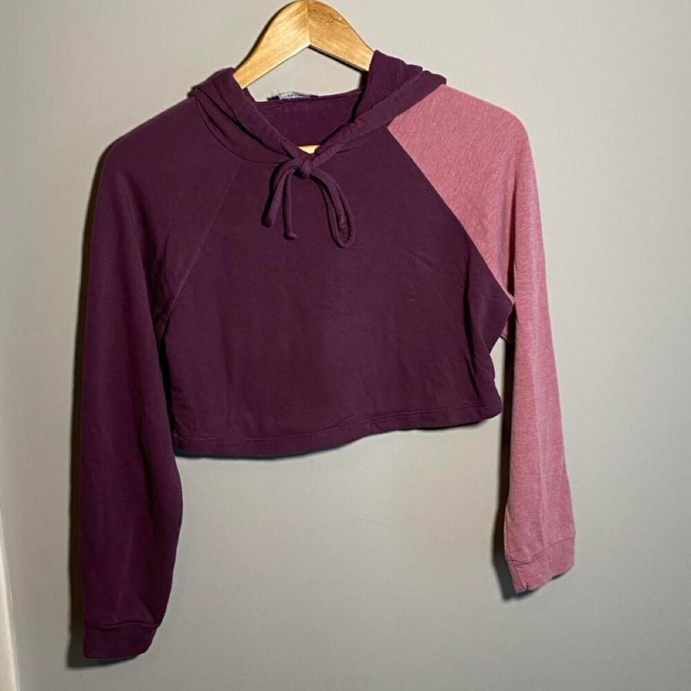 Fashion-nova Women's Purple and Burgundy Hoodie